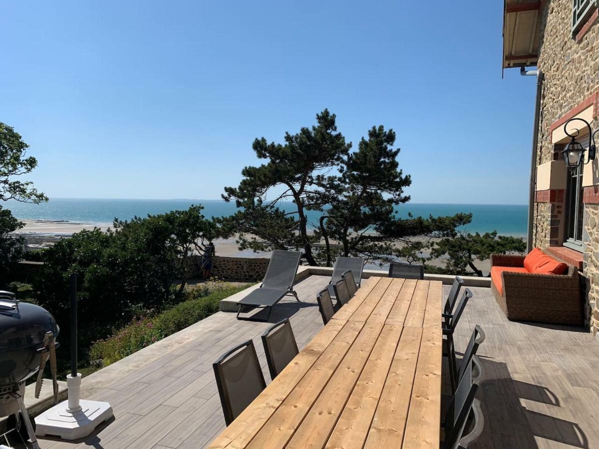 Les roches Grises, Luxueuse villa face mer, 4étoiles, SPA et jardin panoramique, société La Clef Decamp Granville Extérieur photo